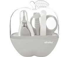 AKUKU kūdikių priežiūros rinkinys obuolio dėžutėje, pilkas, A0473