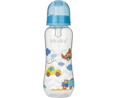 Akuku maitinimo buteliukas 250 ml su silikoniniu žinduku, mašinos