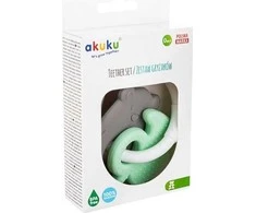 Akuku Silikoninis kramtukas BEAR/DUCK, A0126