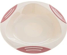 Akuku dubenėlis limpančiu dugnu ir neslystančiais kraštais, beige/pink, A0525