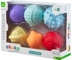 Akuku minkšti sensoriniai kamuoliukai (6 vnt.), A0640