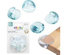 Akuku kampų apsauga (4 vnt.), permatoma, skaidri, A0653