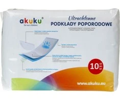 AKUKU higieniniai įklotai po gimdymo, 10 vnt., A0369