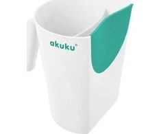 Akuku puodelis galvai skalauti, baltos/turkio spalvos, A0430