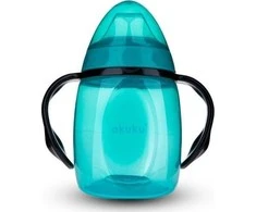AKUKU neišsiliejanti gertuvė su dviem rankenėlėmis, 280 ml, A0366, TURQUOISE