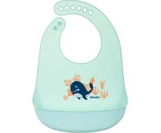 AKUKU silikoninis seilinukas su kišenėle WHALE, A0505
