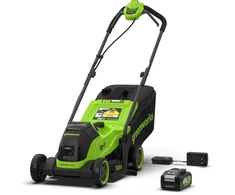 Akumuliatorinė vejapjovė Greenworks 24 V vejapjovė 33 cm MO24L411-01 rinkinys įkroviklis + akumuliatorius 4 Ah