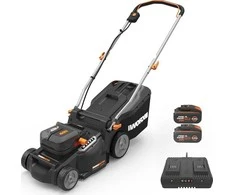 WORX Nitro akumuliatorinė vejapjovė, 37 cm pjovimo plotis, 40 l talpa, WG737E