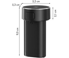 12 V 3000 mAh USBC baterija, matinės juodos spalvos, XTEND Zwilling