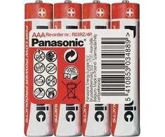 Akumuliatorius Panasonic PANASONIC Zinkouhlíkové baterie Raudona Zinc R03RZ/4P AAA 1,5V (shrink 4ks)