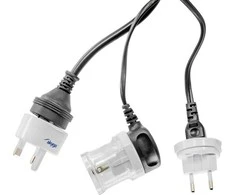 Akyga JAV AS JK kelionių adapteris ES 250V 10A balta (AK- AD- 61)