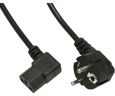 IEC maitinimo laidas PC maitinimo šaltiniui - kampinis - Akyga - 1.5m