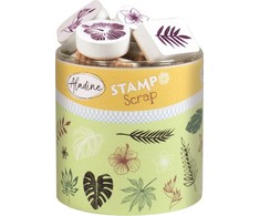 Antspaudų rinkinys Aladine Creative Stamp 29vnt. Jungle + pagalvėlė antspaudams juoda