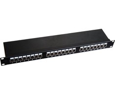 Q Lantec Patchpanel STP Cat.6 19 colių 1U 24xRJ45 LSA