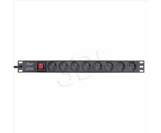 Alantec PZ081U3M galios prailginimas 3 m 8 kintamosios srovės lizdas (-ai) Vidinis Juodas