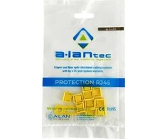 USB lizdo užrakinimas nuo neleistino įjungimo, geltona kištukas (pak. 10 jungčių + raktas) ALANTEC