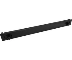 1U 19" kištukas, greitas montavimas su spaustukais, ALANTEC juoda