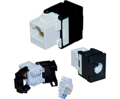 Jungtis - Alantec MB001 RJ45 Moteriška Auksu Padengta Tiesi Juoda/Balta