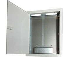 Korpusas/vietinė spintelė, multimedija 500x350x90, įleidžiama, perforuotos durys, 1 x lizdas. elektra, 14x lizdai Keystone ALANTEC
