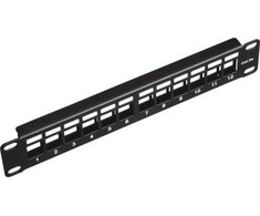 Alantec PK038 10 colių modulinė komutacinė panelė, 12 prievadų, 1U