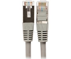 Patch-cord F/UTP kat.5e PVC 5.0m pilka ALANTEC