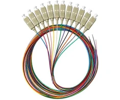 Alantec Pigtail MM OM3 1G 50/125 wtyk SC dł. 2 m ''EASY STRIP'' pakuotė. 12 vnt. wielokolorowe (FOI-SC-5MM-2-3-OP)
