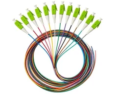 Alantec Pigtail SM 1J 9/125 wtyk LC/APC dł. 2 m ''EASY STRIP'' pakuotė. 12 vnt. wielokolorowe (FOI-LCA-9SM-2-OP)