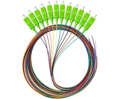 Alantec Pigtail SM 1J 9/125 wtyk SC/APC (G.652.D) dł. 2 m ''EASY STRIP'' pakuotė. 12 vnt. wielokolorowe (FOI-SCA-9SM-2-G652D-OP)