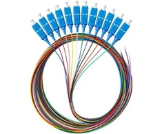 Alantec Pigtail SM 1J 9/125 wtyk SC dł. 2 m ''Easy Strip'' pakuotė. 12 vnt. wielokolorowe (FOI-SC-9SM-2-OP)