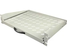 19" 2U ištraukiama lentyna, 350 mm gylio, pilka, 4 ALANTEC tvirtinimo taškai