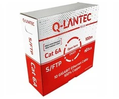 Q-LANTEC S/FTP cat.6A tinklo kabelis, susukta pora, LSOH
