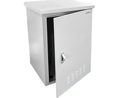 Alantec lauko pakabinama stelažo spintelė 19" 12U 600x600, 4 atraminės sijos, 4 kabelių įvadai, pilka ALANTEC