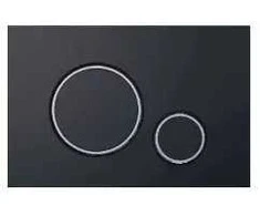 Alca plast AQ.501-30207 / AQUAFORM / OPTIMA CIRCLE / CIRCLE TUALETO MYGTUKAS MATINE Juodas + CHROME / M778