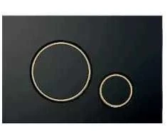 Alca plast AQ.501-30208 / AQUAFORM / OPTIMA CIRCLE / CIRCLE TULETO MYGTUKAS MATINE Juodas + GOLD / M778-5