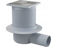 ALCADRAIN kanalizacijos grotelės 105×105/50 mm šoninis šlapio sifono išleidimas