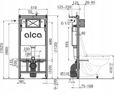 Alcadrain Lizdas kanalizacijos prijungimui DN110
