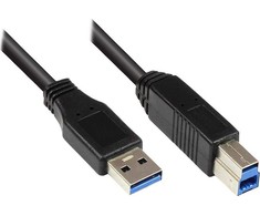 Good Connections Alcasa Alcasa 2710-S002 kabelis USB USB 3.2 Gen 1 (3.1 Gen 1) 0,2 m USB A USB B Juodas