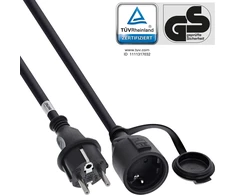 Alcasa InLine® Ilgintuvas su įžeminimu, Outdoor IP44, Apsauga nuo prisilietimo, 5m