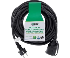 Alcasa InLine® Ilgintuvas su įžeminimu, lauko IP44, apsauga nuo prisilietimo, 20m