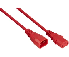 Nezatříděno Kabelis zasilający Alcasa Kabelmeister SK1430-R030 kabelis zasilające Raudona 3 m IEC C14 IEC C13