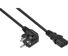 Alcasa Kabelmeister SK1430-S010 maitinimo kabelis Juodas 1 m IEC C14 IEC C13