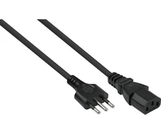 Nezatříděno Alcasa Kabelmeister SK6530-S018 maitinimo kabelis Juodas 1,8 m CEI 23-16 IEC C13