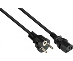Nezatříděno Alcasa P0030-S050 Juodas maitinimo kabelis 5 m Maitinimo kištukas E+F C13 skydelis