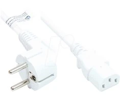 GoodConnections Alcasa P0130-W150 maitinimo kabelis, baltas, 15 m, CEE7/7 C13, skydelis