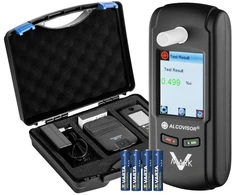 „AlcoVisor Mark V Plus“ (juodas) elektrocheminis alkotesteris su spausdintuvu
