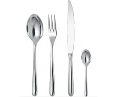 Alessi Caccia cutlery set 24 pcs sidabrinis (LCD01S24)