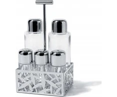 Alessi Cactus Condiment Set - oil,vinegar,S+P,spices MSA16
