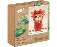 Alexander Wooden dėlionė Milliwood - švenčianti meilės kupiną kačiuką 50 vnt