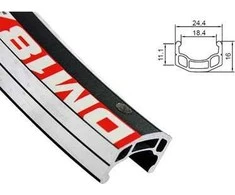 Alexrims DM18 MTB ratlankis 26" x 36 skylių, CNC šoniniai dangteliai, juodi (ALX-DM1836)
