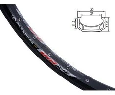 Alexrims Ekstremalus DM24 kraštas CNC 24 "x48 Juodas (ALX- DM24484)